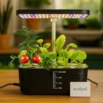 ecofynd Clyra 2 Years Warranty Indoor Garden Hydroponics System, 8 Pods Growing Herbs, Leafy Greens & Small Vegetables, 15 Watt LED Artificial Sunlight, 1.5 M Wire (2L Water Limit)