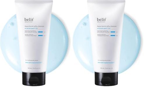 belif Jelly Hydrating Deep Cleanser – Low pH Mild Gel-to-Foam Face Wash for Daily Deep Pore Cleansing, Hydrating and Refreshing for All Skin, Korean Skincare, (5.4 fl.oz., New Formula) (Pack of 2)