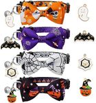 LLHK 4 Pack Halloween Cat Collar wi