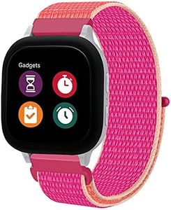 NOLIKO Kids Replacement Band Compatible with Gabb Watch 3 2 1/Verizon Gizmo Watch 3 2 1/T mobile SyncUP Watch, Nylon 20mm Small Size Wrist Strap for Boys Girls, Pomegranate Red