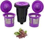 Reusable K Cups for Keurig K-Mini, K Mini Plus, K-Express and K Iced with Adapter by PureHQ - Keurig Mini Plus Refillable Kcups for Mini Keurig (3 Refillable Coffee Pods + Adapter)