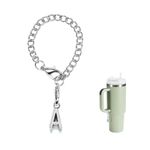 Letter Charm Stanley Cup Accessories, Personalized Name ID Handle Charm for Stanley Tumbler Cup, Alphabet Pendant Stanley Accessories (A)