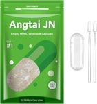 Empty Capsules, AngtaiJN 500 Count Clear Vegetarian Capsules, Size 1 DIY Pill Capsules Filling Empty Caps with Micro Lab Spoon, Kosher, ISO9001, Gluten Free, Halal Certified, Non-GMO Certified