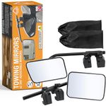 Xtremeauto Caravan Towing Mirrors - Universal Wing Mirror Extensions Attachments For Cars, Adjustable Caravan Mirrors With Clamps Pair Of Caravan Mirrors For Cars With Handy Storage Bags