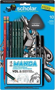 Prismacolor Scholar Manga Drawing Set, Adult Coloring, 10-Piece Kit