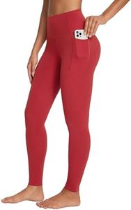 baleaf Freeleaf Women's Workout Leggings with Pockets 7/8 Yoga Pants High Waisted Tummy Control Athletic Gym Leggings Lava Falls L-2XL