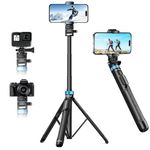 UBeesize 72" Phone Tripod - Tripod for iPhone & Selfie Stick w/Phone Holder & Remote - Upgraded, Stable & Portable Stand for iPhone 15/14/13, Android, Cameras & Action Cams