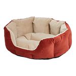 Midwest Homes for Pets QuietTime Deluxe Tulip Nesting Pet Bed, Russet/Tan, Medium