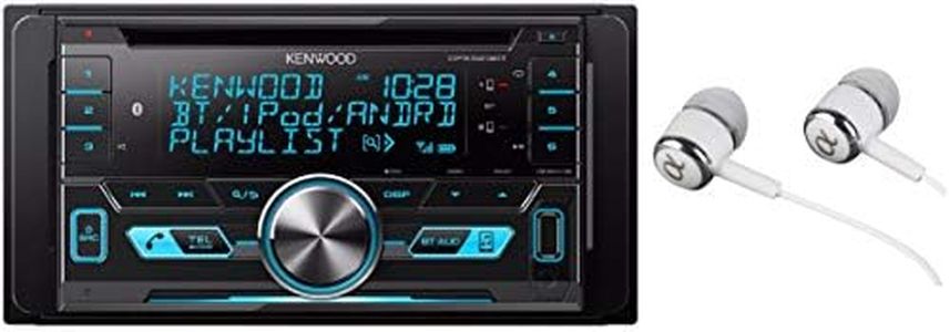 Kenwood Double-DIN in-Dash CD/MP3/USB Bluetooth AM/FM Car Stereo Receiver High Resolution Audio Compatibility Pandora/iHeart Radio/Spotify/iPhone and Android App Ready