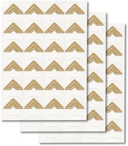 GOONAVI 15 Sheets 360 Pcs Acid-Free Photo Corners, Self-Adhesive Mounting for Wedding Scrapbook Supplies, DIY Photo Album, Journal, Guest Book, Memory Book (Cowhide)