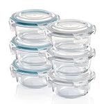 Grizzly Glass Food Storage Container Set - Ovenproof Dish with Lids - 6 x 400 ml (14 oz) Round - Air and Liquid Tight