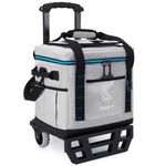 TOURIT Portable 50-Can Collapsible Rolling Soft Cooler with 29L Space & Reinforced All-Terrain Cart with Wheels Easy Transportation, Beach Ice Chest, Large Leakproof Travel Cooler for Grocery Shopping