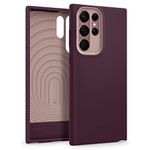 Caseology Nano Pop Silicone Case Compatible with Samsung Galaxy S22 Ultra Case (2022) 5G - Burgundy Bean