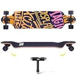 PHAT Longboard Skateboard, 41-Inch Long Board, Drop-Through Longboards, Cruiser Skateboards Up to 265lbs, Longboard Trucks Lower Center of Gravity 5.5cm