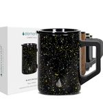 Elemental Summit Insulated Coffee Mug with Lid & Handle, Lightweight Camp Mug, Triple Wall Stainless Steel Vacuum Insulated Mug, Hot and Cold Thermal Coffee Tumbler, 16oz - Black Speckle