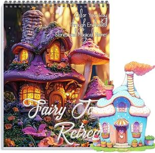 Adult Coloring Books for Women Stress Relief, 24 Pages Coloring Book for Adults Relaxation, Spiral Coloring Books for Adult, Single-Sided Coloring Book of Magic House