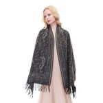 RIIQIICHY Paisley Reversible Pashmina Scarf for Women Jacquard Shawl Wrap Scarves