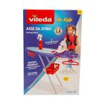 Vileda Ironing Board Set for Kids, Imitative Toy for Little Helpers, Encourages Imaginative Play, Easy to Assemble, Includes 6 Accessories, Suitable for Ages 3+