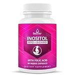 Myo-Inositol & D-Chiro Capsules with Folic Acid for PCOS | Prenatal Fertility Supplements for Women | Vitamin B8 | Improves Hormonal Balance & Supports Ovarian Function | 40 to 1 (90 Count)