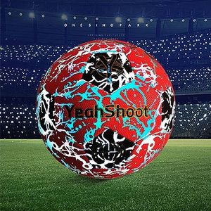YeahShoot Holographic Soccer Ball Size 5 with Pump Reflective Glow Soccer Ball PU Leather Soccer Ball for Youth,Adult,Indoor-Outdoor Soccer Training Gifts(Black and Red)