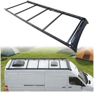 MELIPRON Van Roof Rack Fit for 2007-2026 Mercedes-Benz Sprinter 170" WB High Roof, Aluminum Camper Rack with Wind Fairing, T-Slot Crossbars for Solar Panels, Awnings, 300lb Dynamic/500lb Static