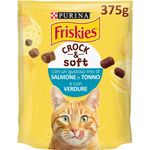 Friskies – Crock & Soft I Think For Cats With Salmon, Tuna and Vegetables, 375 g Pack of 12