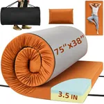 DWVO 3.5 Inch Thick Memory Foam Camping Mattress Sleeping Pad, CertiPUR-US Certified Roll Up Floor Mat with Waterproof Cover & Travel Bag, Portable Sleeping Mat for Travel, Truck, Bed, Tent, etc.