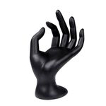 Flexzion Hand Jewelry Holder Female Mannequin Hands Holder for Bracelet, Watch, Hand Ring Holder, Mannequin Arm Form Model, Hand Stand for Jewelry Display, Polyresin Hand Mannequin, Black