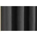 Enhanced Living Vogue Black 66 x 72 inch (168x183cm) Eyelet Thermal Noise Reducing Dim Out Curtains for Bedroom and Living Room