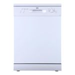 60cm White Freestanding Dishwasher 12 Place Settings 6 Programmes - SIA SFSD60W