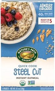 Nature’s Path Quick Cook Steel Cut Instant Oatmeal, Healthy, Organic, 8 Pouches per Box, 11.2 Ounces (Pack of 6)