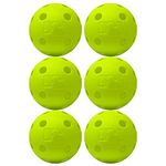 Franklin Sports Plastic Baseballs - Indestruct-A-Ball Plastic Batting Practice Baseballs - Plastic Training Balls - MLB Official Size - Yellow - 6 Pack