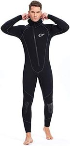 Ultra Stretch 5Mm Neoprene Wetsuit, Winter Warm Front Zip Full Body Diving Suit for Men Women-Snorkeling Scuba Diving Swimming Surfing,MEN,3XL