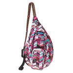 KAVU Mini Rope Sling Pack with Adjustable Rope Shoulder Strap, Sunset Blocks