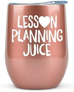 Teacher Gifts for Women - Lesson Planning Juice Funny Tumbler/Mug with Lid for Wine, Coffee - Unique Funny Gifts for Teachers Appreciation Week, Virtual Teaching, Cute, Mom, Valentines Day