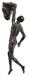 Carousel Home and Gifts Stunning Resin Sculpture Rock Climbing Man Wall Art ~ Hanging Decoration Straight Legs