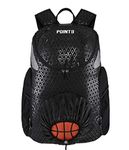 Point 3 Road Trip 2.0 Basketball Backpack with Ball & Shoe Storage (Black)