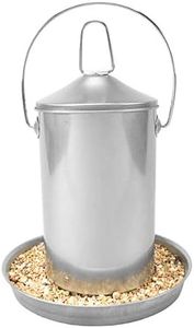 Sterico Mangeoire Automatique pour Poules et volailles | Acier Inoxydable 304 | Inoxydable | sans BPA | sans Bords Dangereux | Peut être Suspendue et posée | Distributeur de Nourriture | 3kg