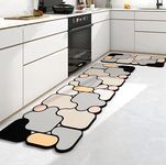 Lucario Kitchen Rugs and Mats, Non Skid Kitchen Runner Rug Absorbent Resist Dirt Kitchen Floor Mat Comfort Standing Mat Made of 100% Polypropylene Machine Washable (Beige MAT)