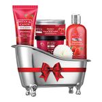 Bryan & Candy Strawberry Bath Tub Kit Diwali Gift Set For Women And Men | Complete Home Spa Experience (Shower Gel, Hand & Body Lotion, Sugar Scrub, Body Polish| 100% Vegan, SLS & Paraben Free |