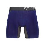 STEP ONE | Mens Bamboo Boxer Brief (Longer) | Anti Chafe, Moisture Wicking Underwear for Men | Ahoy Sailor | S