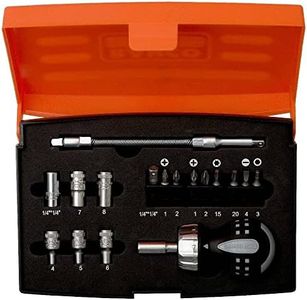 Bahco Stubby Ratchet Screwdriver Set, 18 Pieces