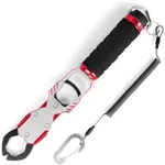 Ghosthorn 11" Aluminum Alloy Fish Lip Gripper with Scale - 40lbs Saltwater Fishing Grabber Tool, 360° Swivel Non-Slip Handle, Corrosion-Resistant Fish Holder for Caught Fish, Fish Control Tackle
