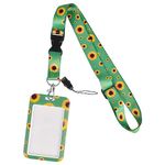 ID Badge Holder with Lanyard and Retractable Badge Holders, Sunflower Lanyard Hidden Disability with Card Holder, Breakaway Lanyard with Adjustable for Nurse Nursing Doctor Teacher Student (Style1)