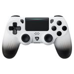 ECHTPower Wireless Controller for PS4,Compatible with PS4/Slim/Pro/PC,Gamepad with Dual Vibration, 600mAh Battery, 6-Axis, Touchpad, Headphone Jack, Screenshot, White