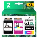 61 Ink Cartridge Combo Pack Remanufactured Ink Cartridge Replacement for for HP Ink 61 61XL for Envy 4500 4501 4502 5530 Officejet 4630 4635 Deskjet 1000 1010 1510 2540 2541 2542 Series Printer 61