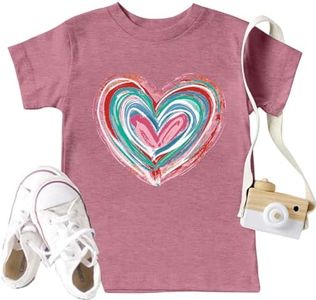 Toddler Love Heart Shirts Boys Girls Valentines Graphic T-Shirt Valentine Short Sleeve Tee Tops