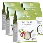 The Coconut Kitchen – Pad Thai Kit – Vegan Friendly Stirfry Sauce, Rice Noodles & Nuts. Restaurant quality, easy to cook, Quick Thai meal for two people. (Pack of 5 x 240g)