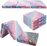 MeMoreCool Foldable Floor Mattress for Kids, Toddler Floor Nap Mat for Sleeping Daycare, Small Child Foldable Mattress Floor Bed, Trifold Futon Portable Tri Folding Mattress, Glow 63x26 Inch