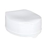 Homecraft Savanah Raised Toilet Seat 6" with Lid, Elongated & Elevated Lock Seat Support for Elderly, Handicapped and Disabled Users, White Colour